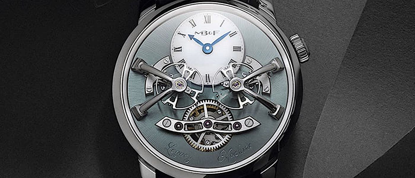MB&F LM2双摆轮手表改用钯金表壳搭海蓝色面盘限量再出击