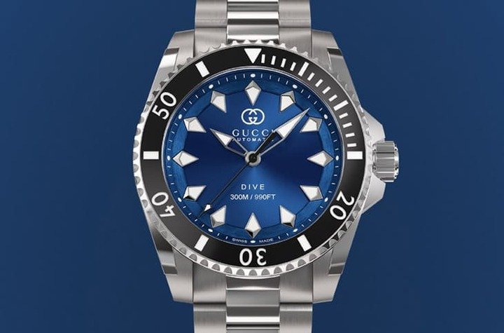 GUCCI Dive Watch 2024年改款出击，品牌透过表带材质、面盘颜色等细节变化呈现出新视感。
