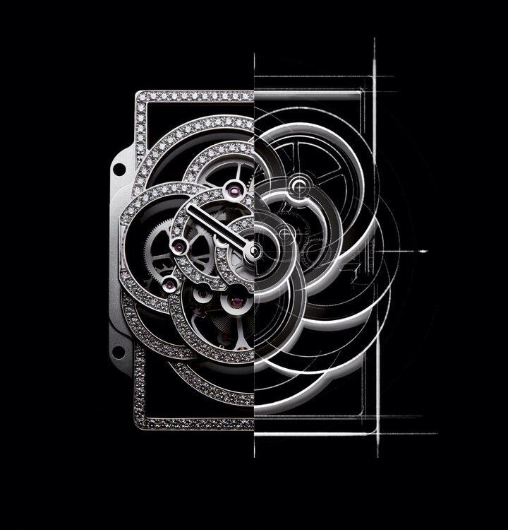 PREMIÈRE CAMÉLIA 镂空山茶花腕表 – CALIBRE 2 机芯