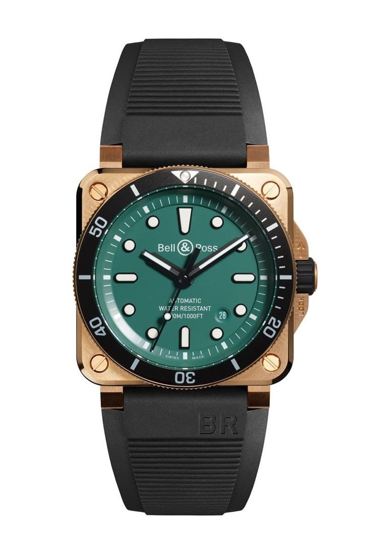 BR 03-92 Diver Black & Green Bronze