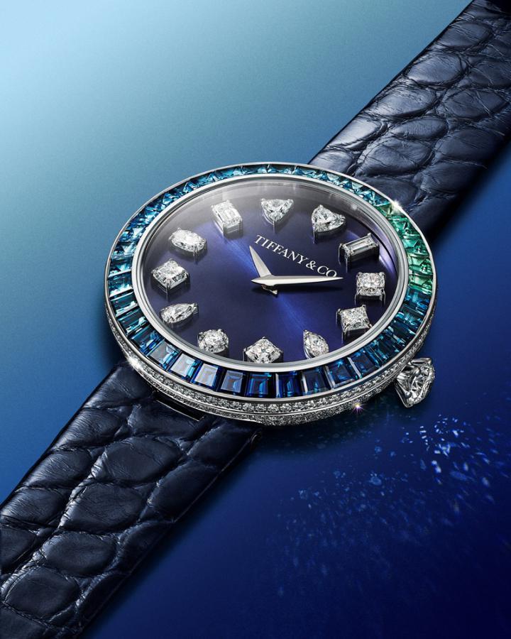 Tiffany Eternity Baguette 蓝色渐层腕表