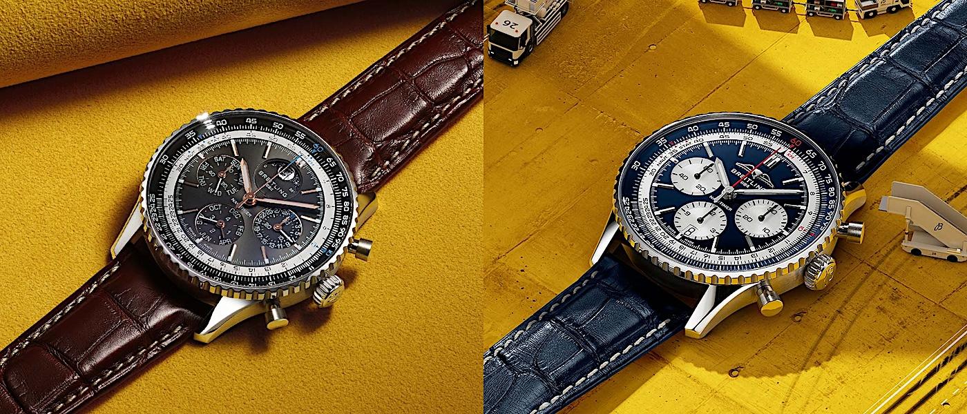 百年灵再续飞行传奇，Navitimer 推出新款 B19 万年历计时腕表、致敬协和号启航 50 周年 B01 计时腕表
