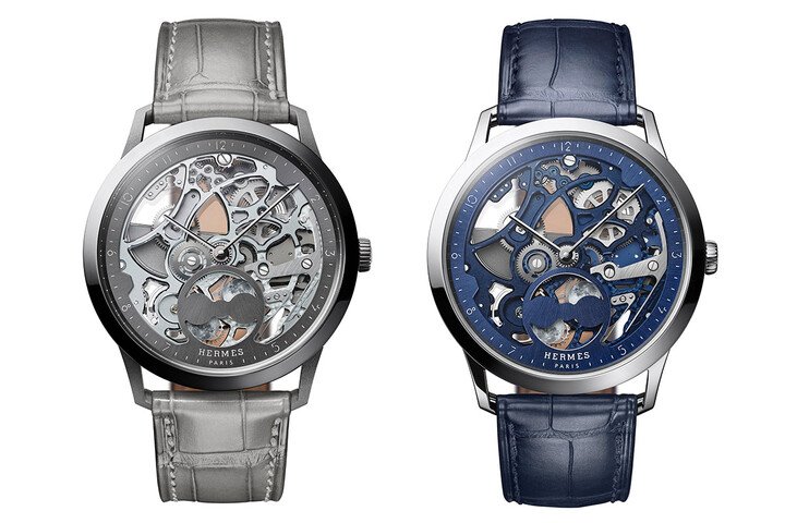 Slim d'Hermès Squelette Lune 镂空月相腕表