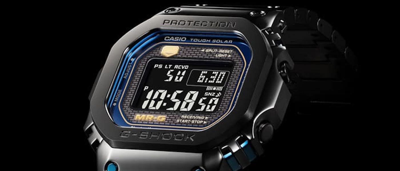 G-SHOCK顶级款MRG-B5000新表以“青墨”为主题 黑蓝配色让人感到宁静放松