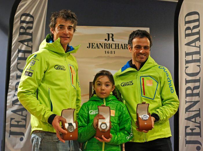 冠军队员 （由左至右）： Guillaume Vallot， Camille Balbo 和 Franck Cammas （摄影： Pascal Alemany）