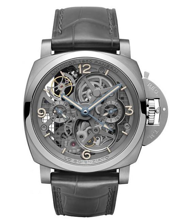 Lo Scienziato-Luminor 1950 Tourbillon GMT Titanio