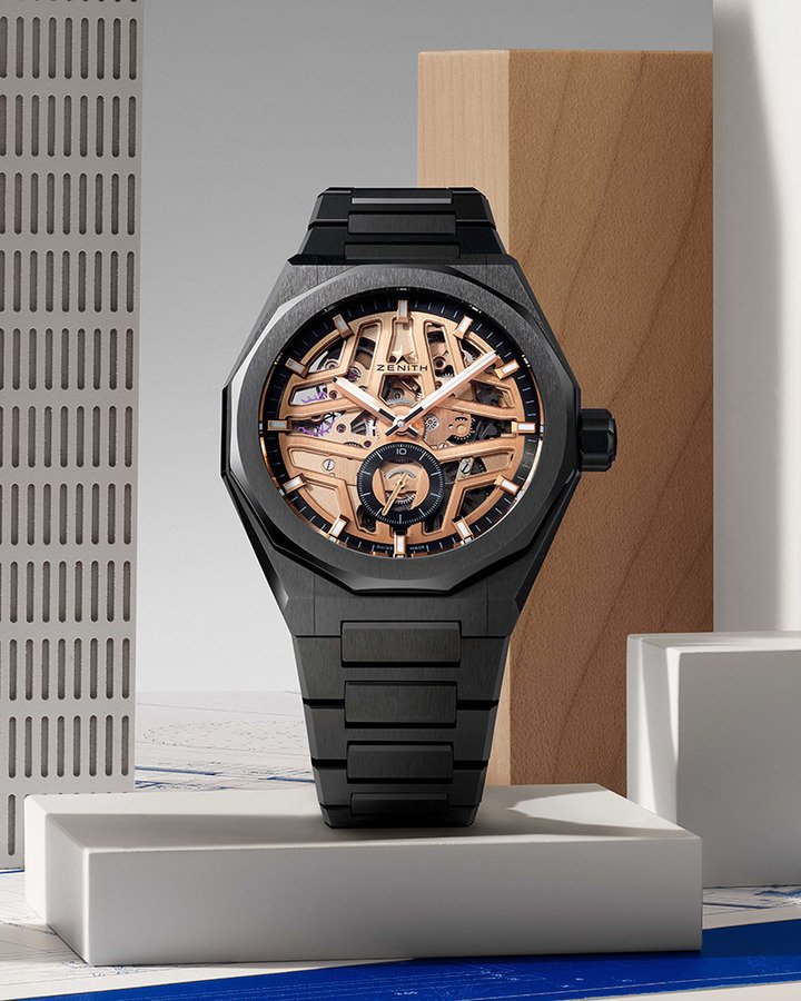 Defy 挑战系列 Skyline Skeleton 天际线镂空腕表