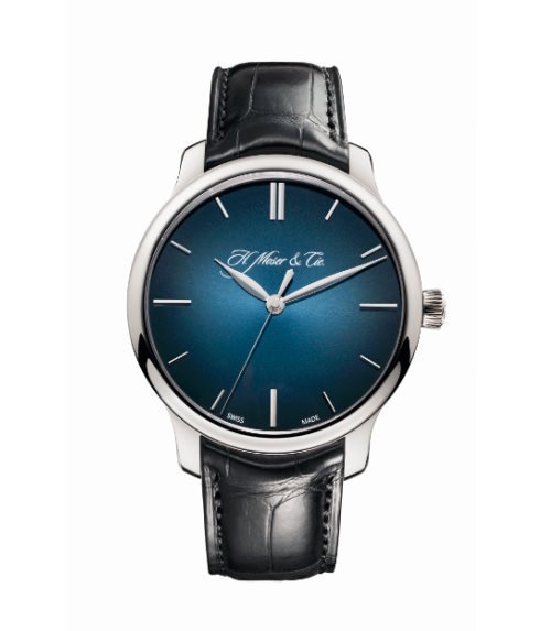 343.505-024 Monard Palladium Model Blue Fume Dial，参考价格：RMB 145,800