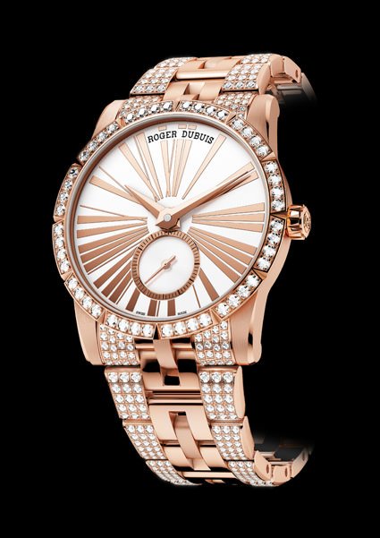 Roger Dubuis Excalibur 36 玫瑰金镶钻腕表