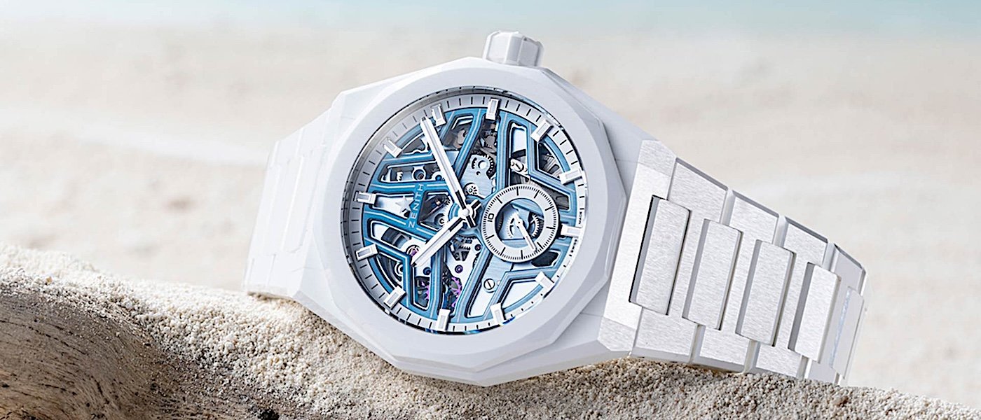 冰蓝视界：ZENITH Defy Skyline Skeleton White Surfer Ceramic