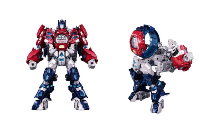 机器人模型可变形为能把玩的机器人模式或专门展示手表本体的台座模式，两者皆能展现机器人及腕表的帅气风格