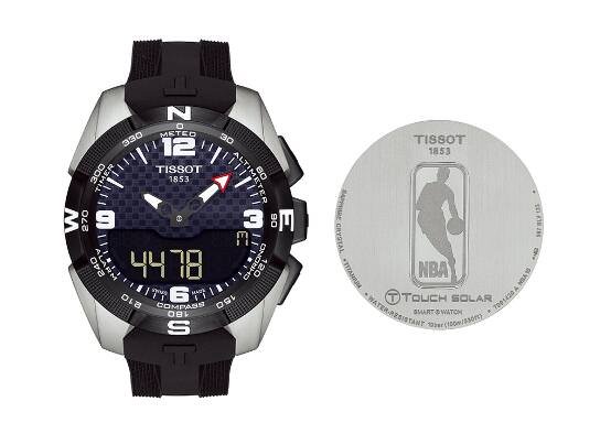 天梭腾智太阳能系列NBA特别款，具有20多项运动功能，并通过太阳能充电、轻触屏幕即可完成各种操作