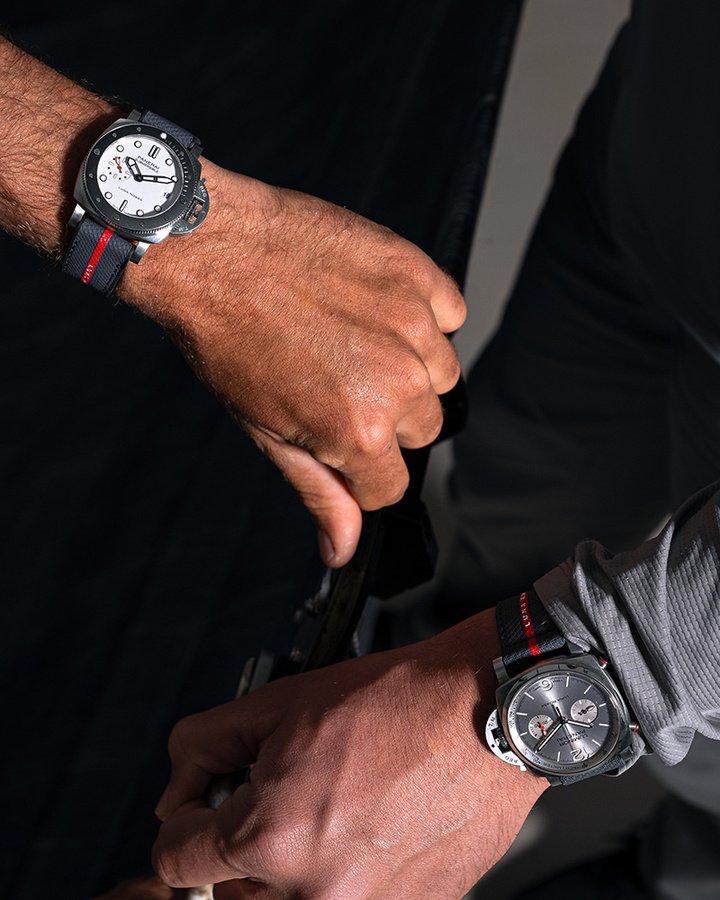 沛纳海全新推出 Luminor Luna Rossa Chrono 计时腕表及 Luminor Luna Rossa GMT 两地时间腕表。