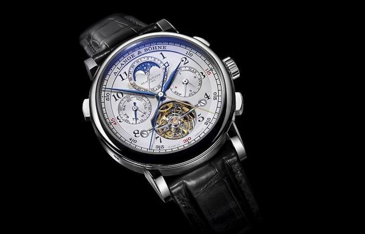朗格全新Tourbograph Perpetual "Pour le Mérite"，结合芝麻链、万年历、陀飞轮与追针几大复杂功能。