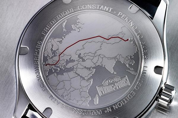 限量表的表底盖刻有挑战赛的徽标及行车路线