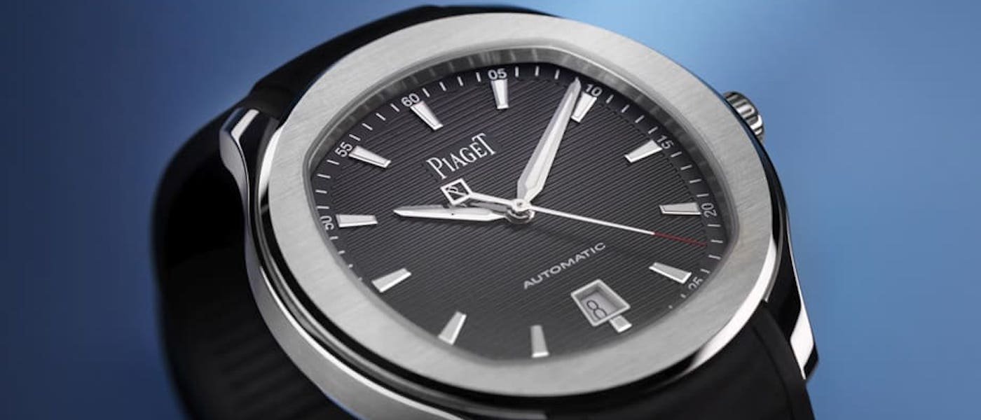 伯爵PIAGET Polo三针款终于有黑色面盘可选 搭配黑色表带强化运动风格