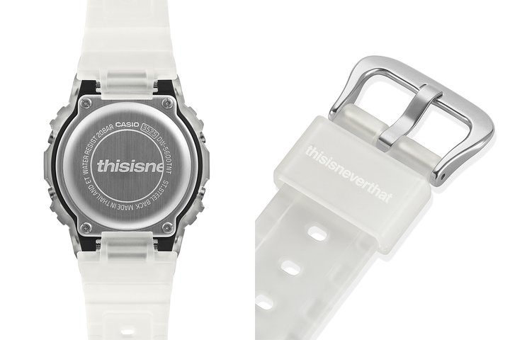 背盖和表带扣环上皆注入 thisisneverthat 品牌精神，从细节处彰显独一无二的跨界潮流身份。