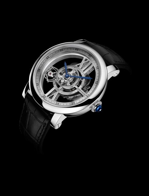 壮丽华美的Rotonde de Cartier Astrotourbillon 卡地亚天体运转式陀飞轮镂空腕表