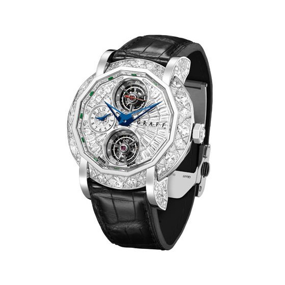 Graff新款MASTERGRAFF DOUBLE TOURBILLON GMT 