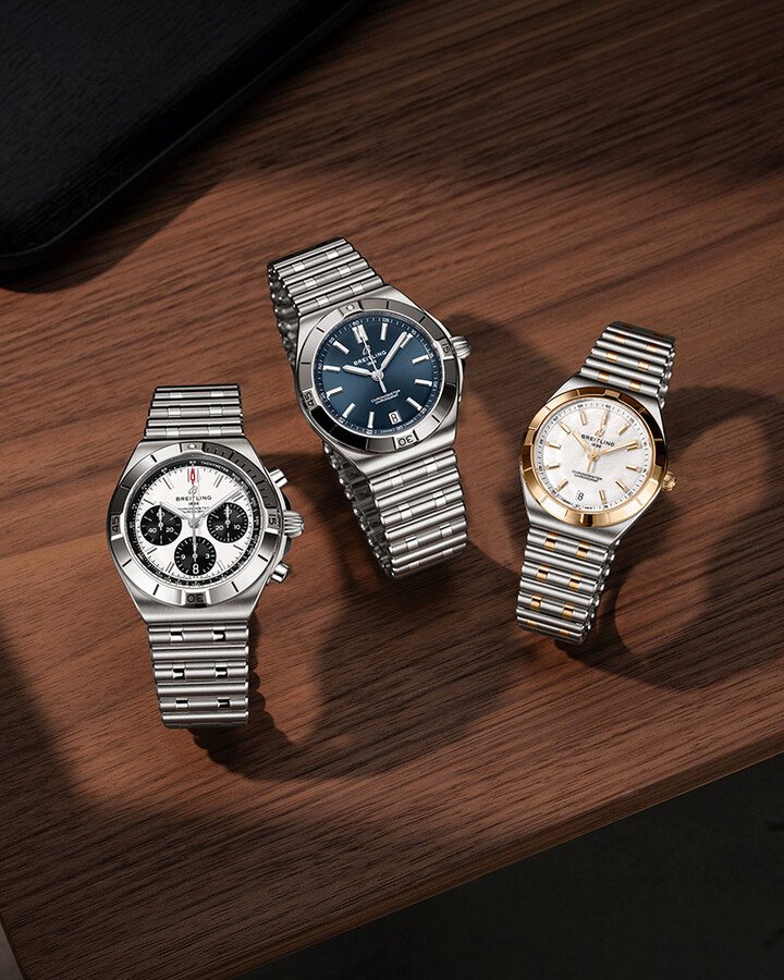 百年灵全新 Chronomat 系列，Chronomat B01 42 计时腕表、Chronomat Automatic B31 40 自动腕表及 Chronomat Automatic 36 自动腕表。