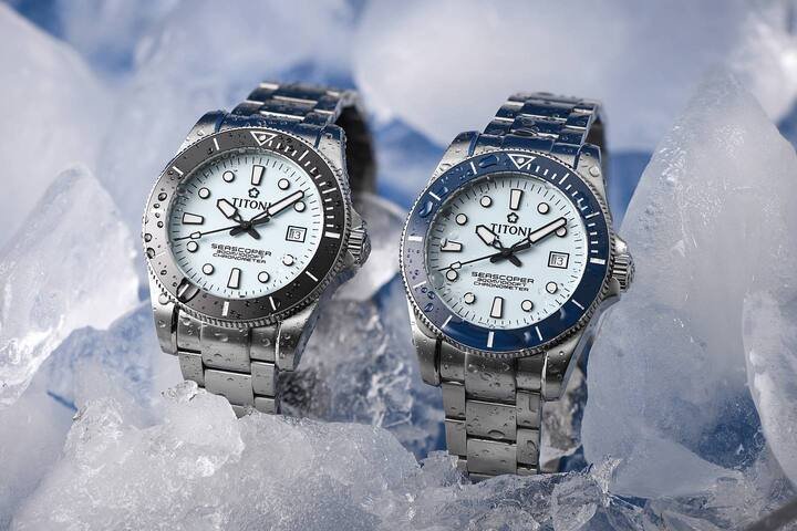 Titoni Seascoper 300 Ice Blue阿尔卑斯山冰青蓝腕表 