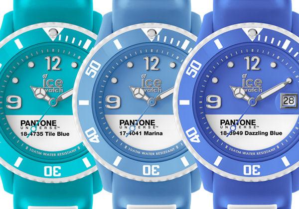 PANTONE UNIVERSETM Ice-Watch瓦蓝、水蓝及眩目蓝表款