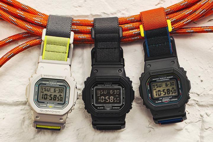G-SHOCK 全新 DW-5600MNC 系列共有三款配色。