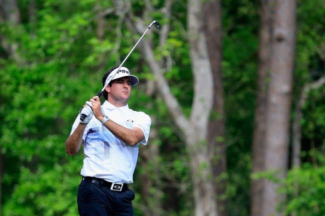 Bubba Watson在高球大师赛一直稳守榜首位置表现出色