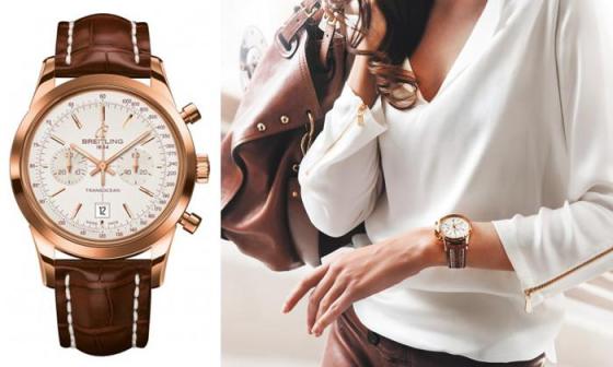 Breitling百年灵Transocean Chronograph 38越洋女士计时腕表
