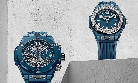 优雅休闲 静逸奢华：HUBLOT Big Bang 石油蓝陶瓷腕表