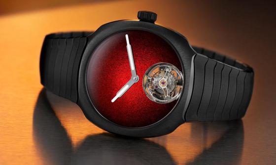 火红漆黑 前卫想象：H. MOSER & CIE. Streamliner 陀飞轮陶瓷概念腕表