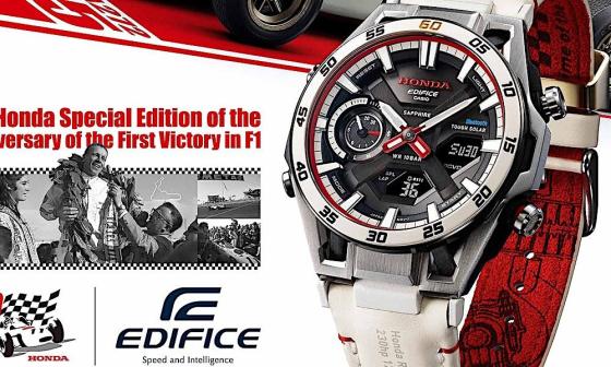 胜利标杆：CASIO Edifice Honda F1 首胜 60 周年纪念特别版