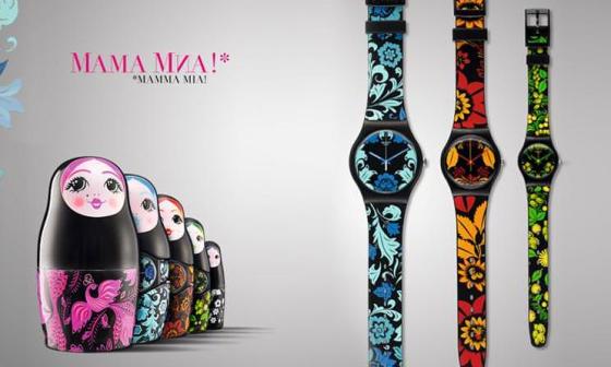 俄罗斯玛特罗什卡套娃里藏着斯沃琪 (Swatch) 母亲节特别腕表