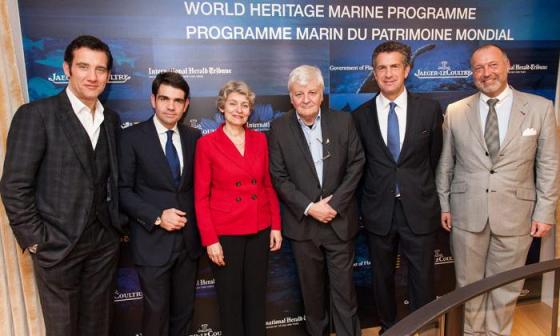 Jaeger-LeCoutlre 积家品牌挚友Clive Owen克里夫•欧文 ，Jaeger-LeCoultre 积家全球总裁Jérôme Lambert朗博杰，联合国教科文组织总干事Irina Bokova伊琳娜•博科娃；法国电影导演Jacques Perrin雅克•贝汉；《国际先驱论坛报》发行人Stephen Dunbar-Johnson，与法兰德斯大区驻联合国教科文组织代表Nic Vandermarliere尼克•范德马利尔