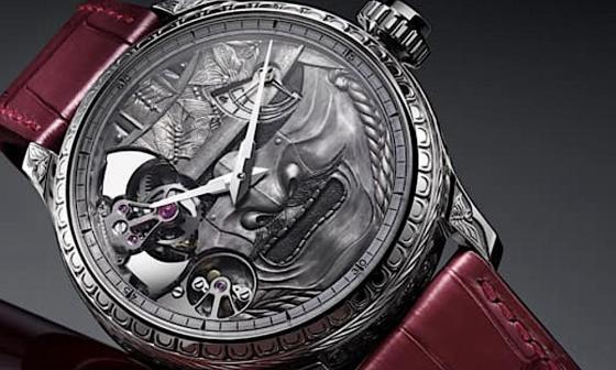 全球仅一只！萧邦 L.U.C"武士精神" 三问表 表壳面盘精致微雕向日本匠人精神致敬