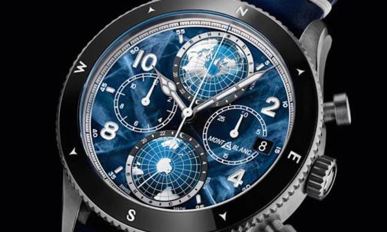 万宝龙1858 Geosphere世界时间手表融入计时功能还标榜“零氧气”制造！
