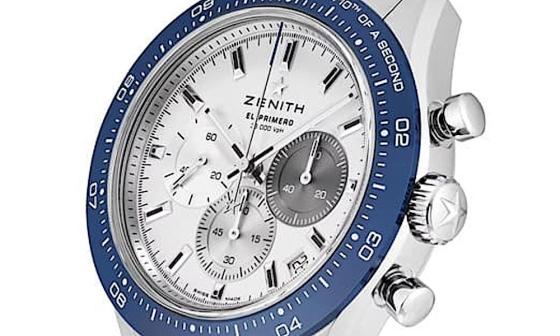 真力时一特殊原因打造限量100只蓝色陶瓷圈Chronomaster Sport计时码表