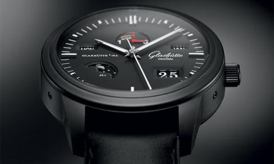 Glashütte格拉苏蒂纯黑陶瓷简洁亮相