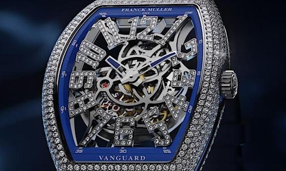 FRANCK MULLER Vanguard超薄新作结合钻石镶嵌工艺闪现璀璨光芒
