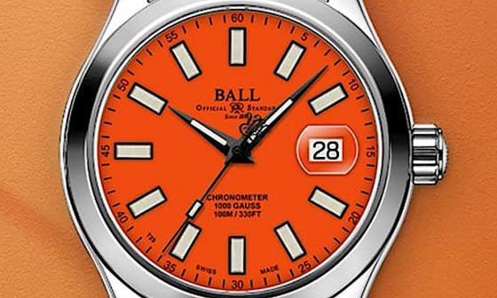 BALL WATCH Engineer III抗磁防水三针表新增橘色与冰蓝色面盘款式