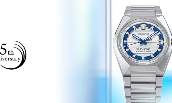 蓝白映周年，一表记百年：King Seiko VANAC 145 周年纪念表款