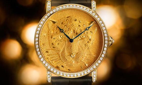 卡地亚Cartier d'Art系列Rotonde de Cartier猎豹装饰腕表 