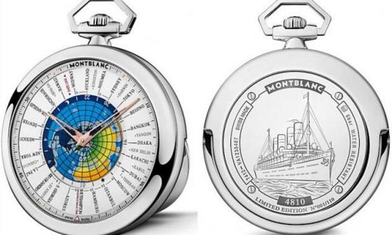 万宝龙4810系列寰宇世界时怀表110周年纪念款