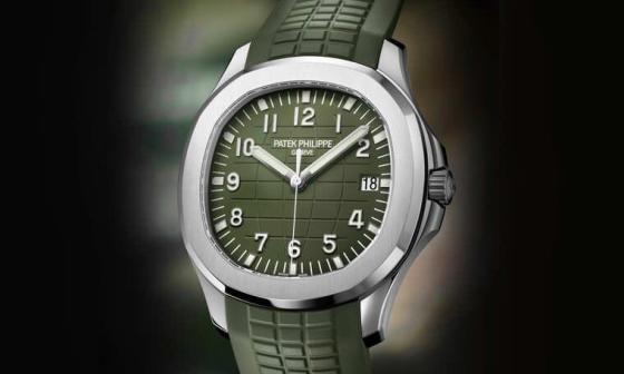 百达翡丽推出采用新配色的Aquanaut 5168G，卡其绿色面盘对于品牌而言是比较少见的尝试，呼应系列的冒险进取精神之余，也宣示品牌懂得与时俱进的决心