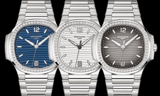 Nautilus自动上链女表，2019年的表径从原本的33.6mm加大至35.2mm，在比例上变得更加大方得宜