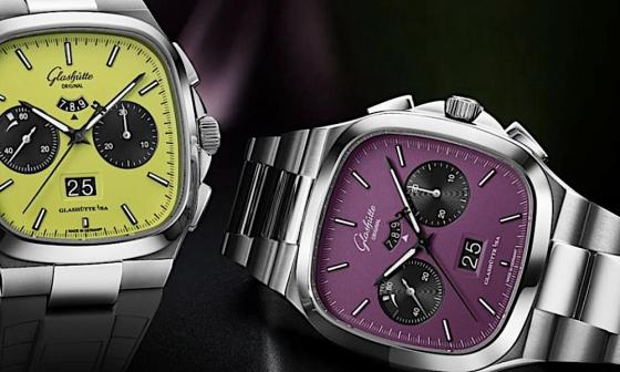 格拉苏蒂原创七零年代计时表玩转 Plasma 紫与 Fusion 绿