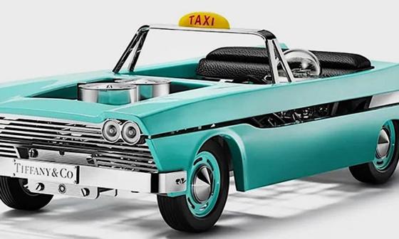 TIFFANY打造复古出租车造型时钟 超大尺寸价格也惊人