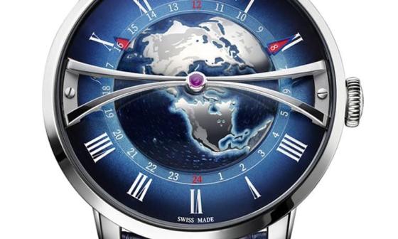 亚诺表Globetrotter世界时区手表换上渐层蓝面限量登场