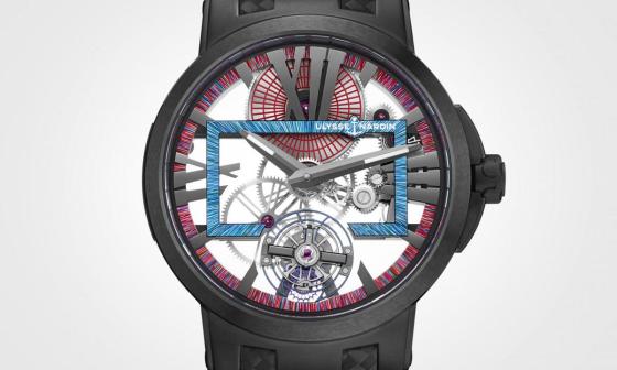 正值戛纳影展举办期间，雅典表同步发表新作Executive Skeleton Tourbillon Hyperspace，其创作灵感源自近期即将上映的《星际大战》外传，片中主角Han Solo驾驶的千年鹰号所进行的超时空跳跃