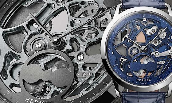 机械间的夜空星辰：爱马仕 Slim d'Hermès Squelette Lune